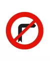 señal prohibido girar derecha alquiler