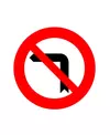 señal prohibido girar izquierda alquiler