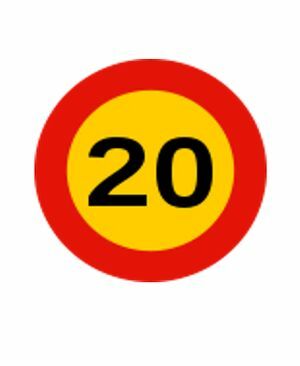 alquiler señal de obra velocidad maxima 20 km/h