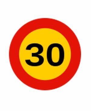 alquiler señal de obra velocidad maxima 30 km/h