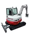Alquiler midiexcavadora de orugas de 6000 Kg